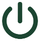 Icono de boton de encendido/apagado (circulo con linea vertical) en verde oscuro. Boton para desactivar licencia desde la web.